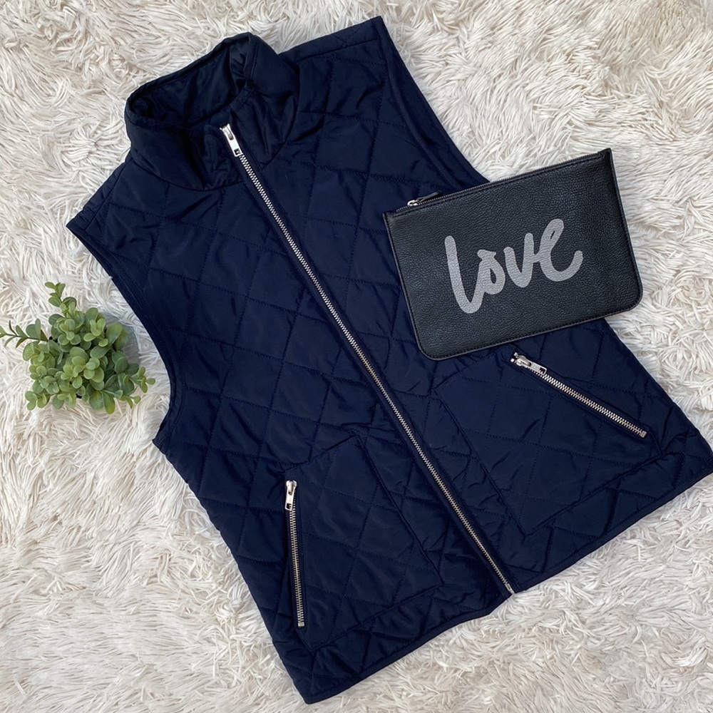 Loft Quitted Vest 💗 Navy